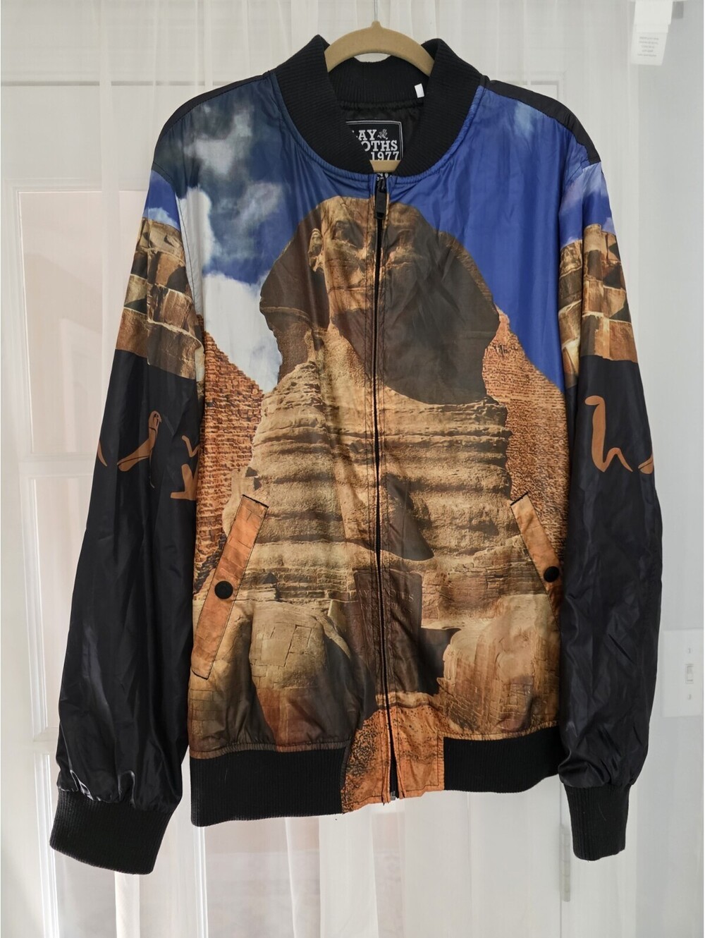 Play Cloths 1977 Jacket Mens XL Great Sphinx Streetwear Full Zip EUC